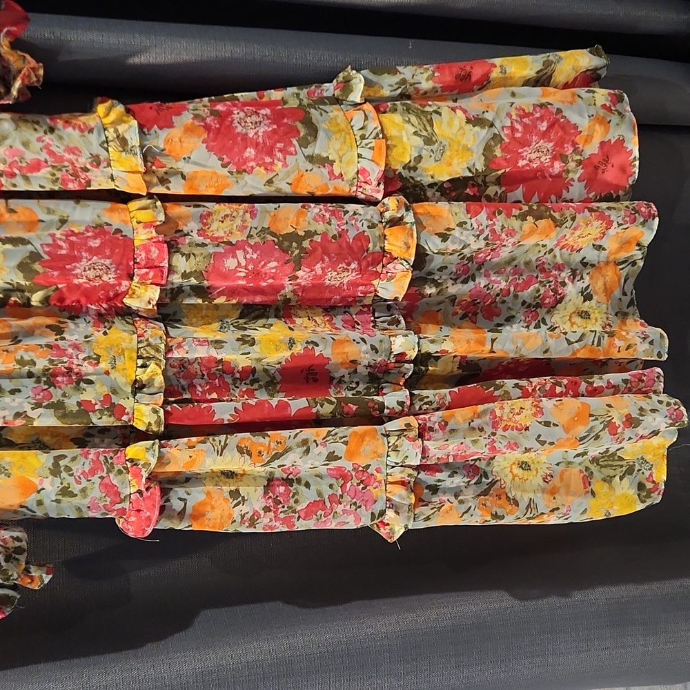 NWT Lauren Conrad Women's sz L Floral flowy lined Maxi Dress - Picture 7 of 9